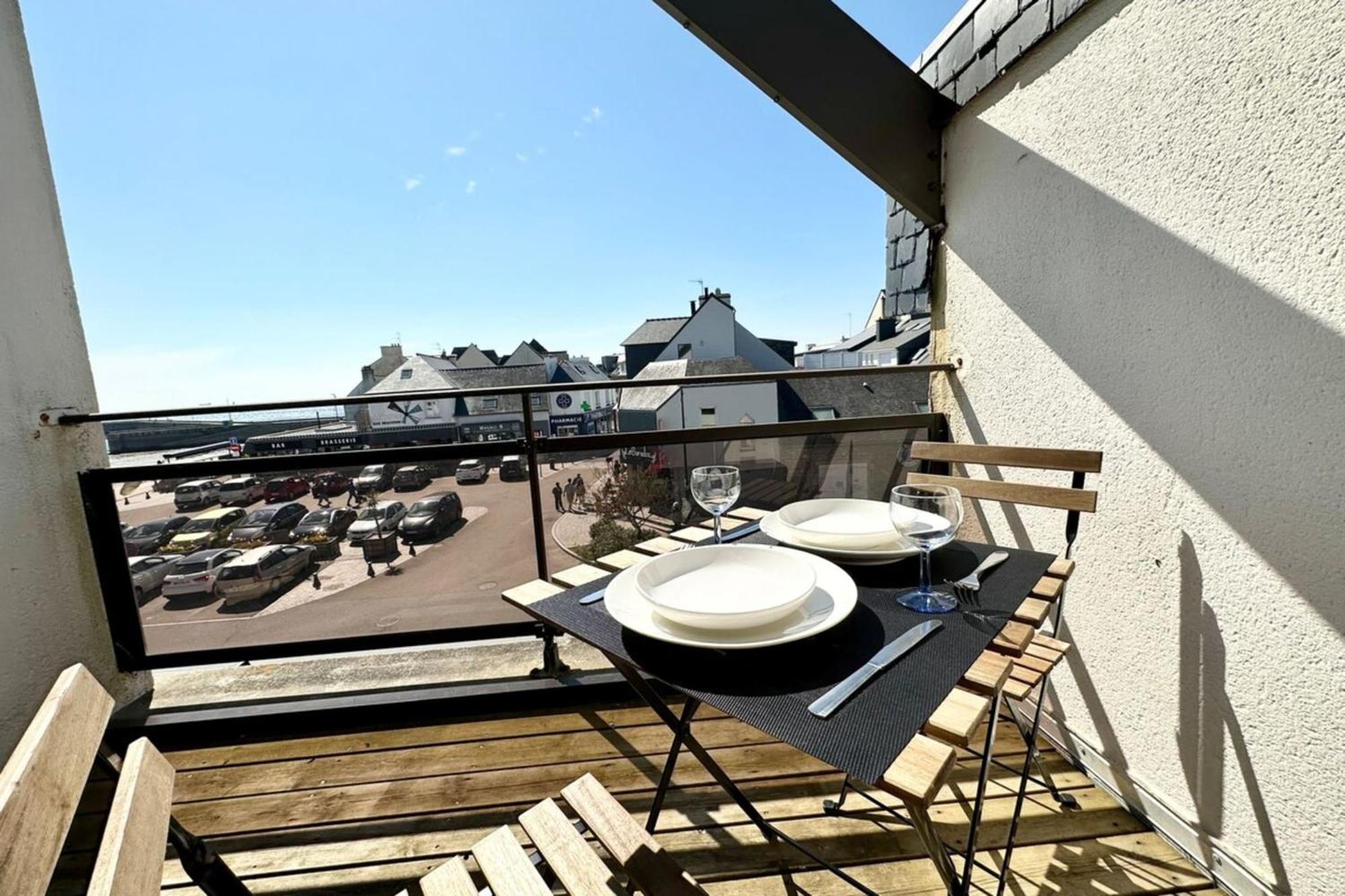 T2 Neuf Top Cocooning Terrasse - Face A La Mer Ploemeur Buitenkant foto