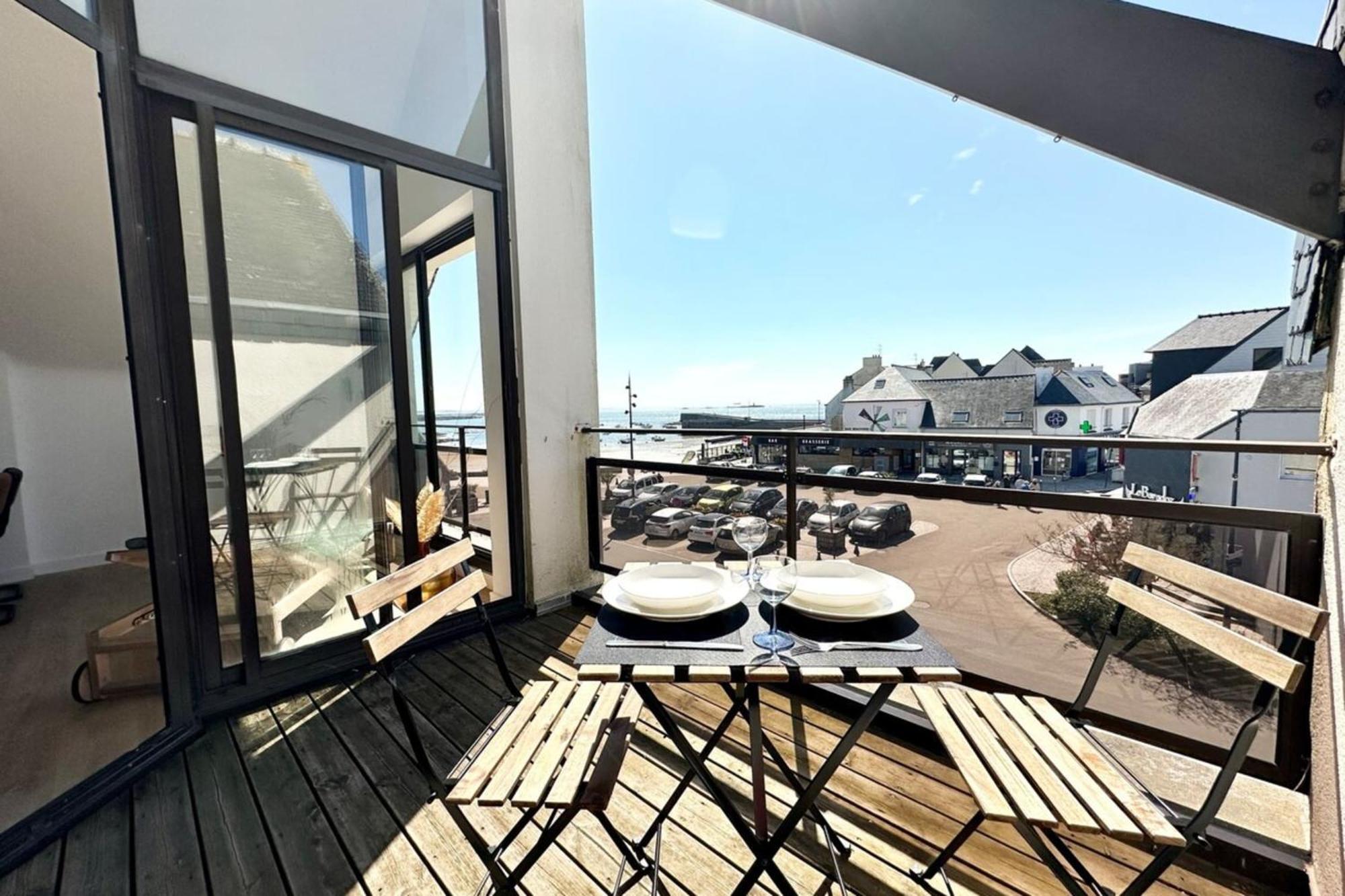 T2 Neuf Top Cocooning Terrasse - Face A La Mer Ploemeur Buitenkant foto